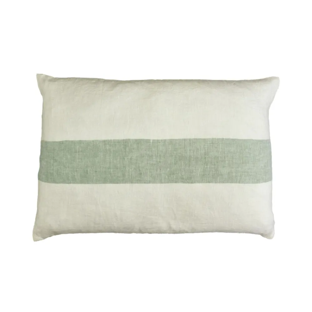 Pomax Coussins-SAINT-TROPEZ - coussin - lin - L 65 x W 45 cm - vert