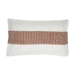 Pomax Coussins-SAINT-TROPEZ - coussin - lin / coton - L 50 x W 30 cm - rouille