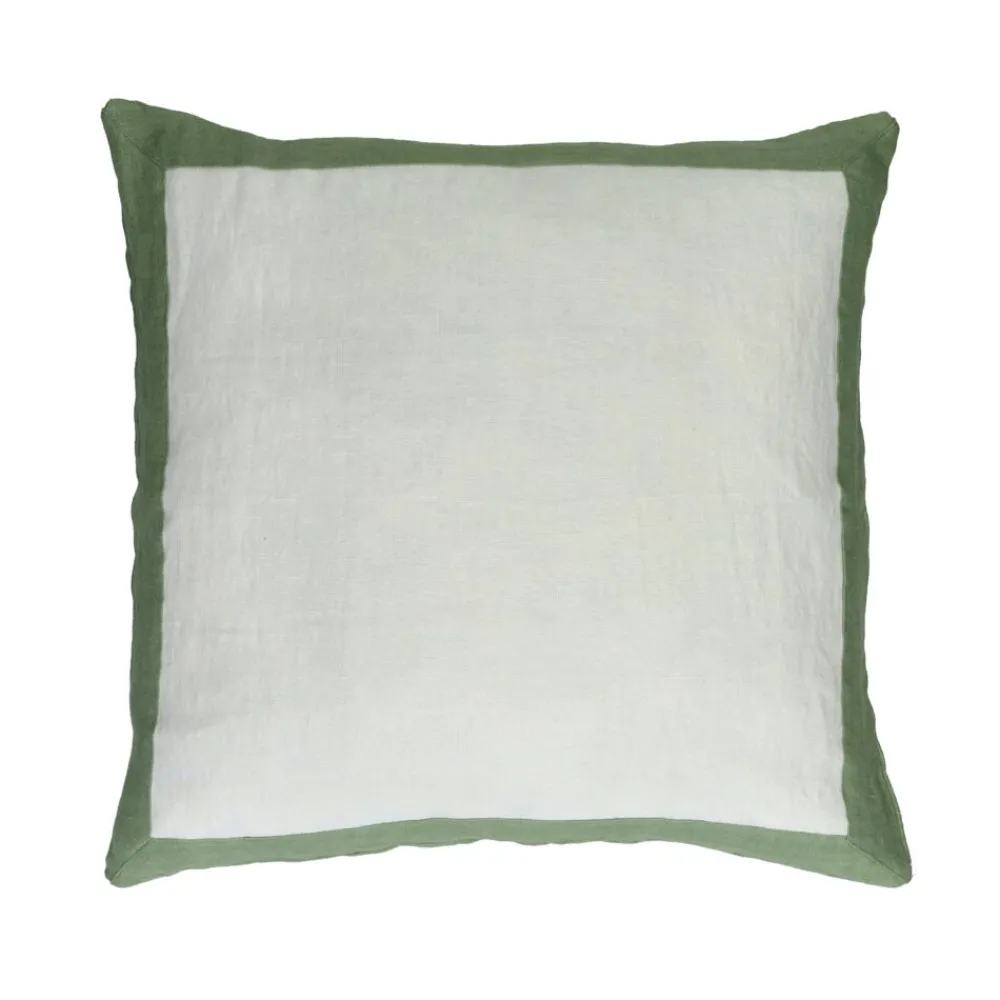 Pomax Coussins-SAINT-TROPEZ - coussin - lin - L 50 x W 50 cm - vert