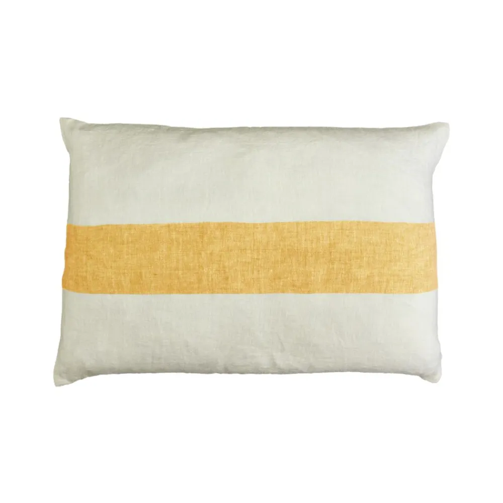 Pomax Coussins-SAINT-TROPEZ - coussin - lin - L 65 x W 45 cm - jaune