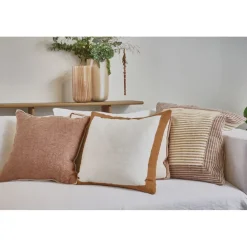 Pomax Coussins-SAINT-TROPEZ - coussin - lin - L 50 x W 50 cm - rouille