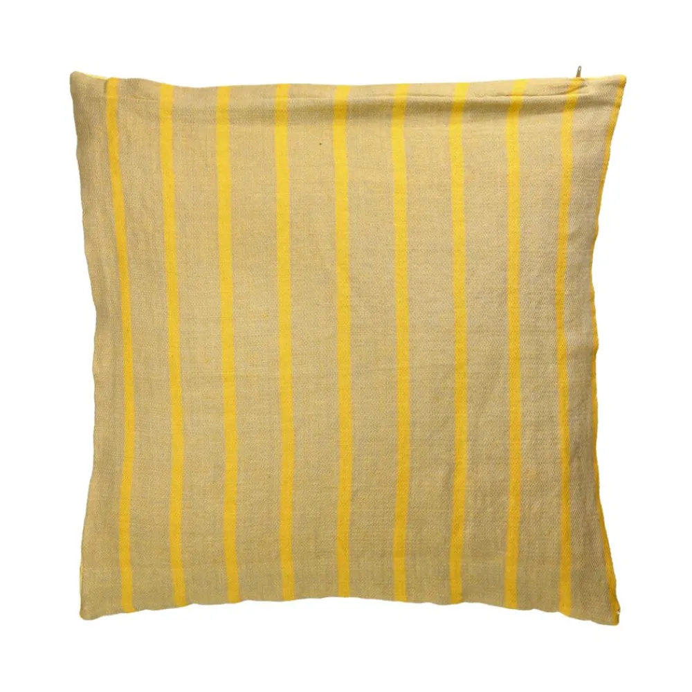 Pomax Coussins-SAINT-TROPEZ - coussin - lin / coton - L 50 x W 50 cm - jaune
