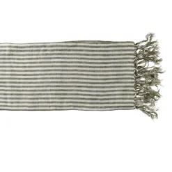 Pomax Plaids-SAINT-TROPEZ - plaid/nappe de table - lin - L 170 x W 130 cm - vert
