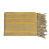Pomax Plaids-SAINT-TROPEZ - plaid/nappe de table - lin - L 170 x W 130 cm - jaune