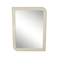 Pomax Miroirs-SALAMANCA - miroir - enduit à la chaux / mdf - L 100 x W 75 x D 3 cm - blanc cassé