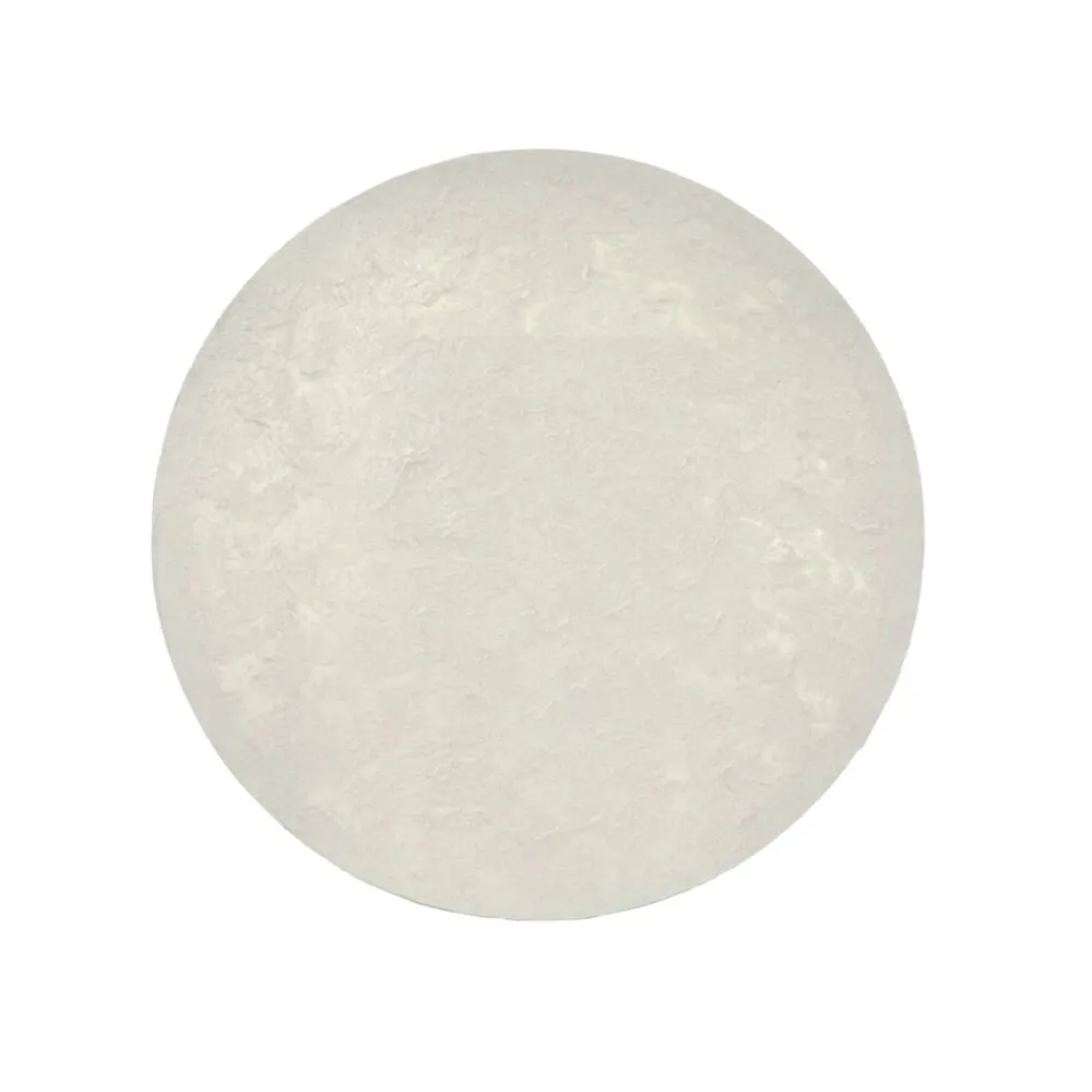 Pomax Tableau / Déco Murale-SALERNO - toile - polyester / mdf - DIA 90 x W 4 cm - blanc cassé
