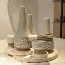 Pomax Objets De Décoration-SEIYO - petit balai - bambou/ rotin - naturel - S - DIA 4,5 x 21cm