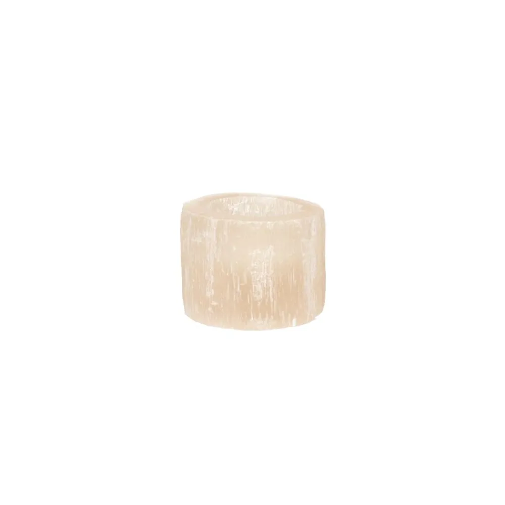 Pomax Photophores / T-lights-SELENA - photophore - selenite - DIA 6 x H 5 cm - rose