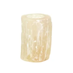 Pomax Photophores / T-lights-SELENA - photophore - selenite - DIA 8 x H 12 cm - rose