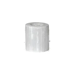 Pomax Photophores / T-lights-SELENA - photophore - selenite - DIA 7 x H 8 cm - blanc