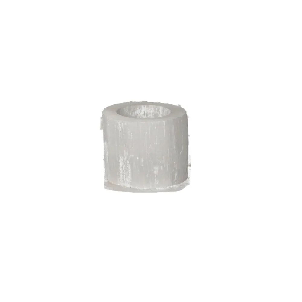Pomax Photophores / T-lights-SELENA - photophore - selenite - DIA 6 x H 5 cm - blanc