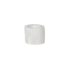 Pomax Photophores / T-lights-SELENA - photophore - selenite - DIA 6 x H 5 cm - blanc