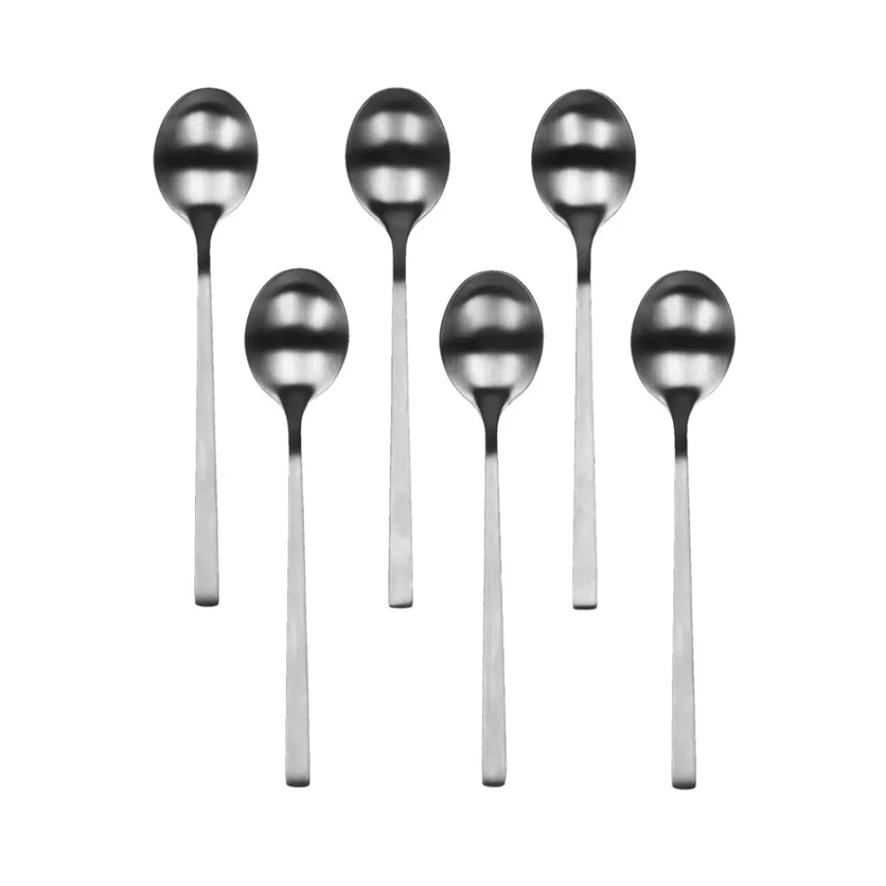 Pomax Couverts-SERENITY - set/6 cuillères à café 18/10 - acier inoxidable - H 14,5 cm - argent