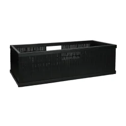 Pomax Concepts Modulaires-SHADOW - panier - bambou / bois - L 56 x W 29,5 x H 17 cm - noir