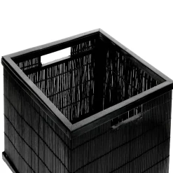 Pomax Concepts Modulaires-SHADOW - panier - bambou / bois - L 31 x W 30 x H 27 cm - noir