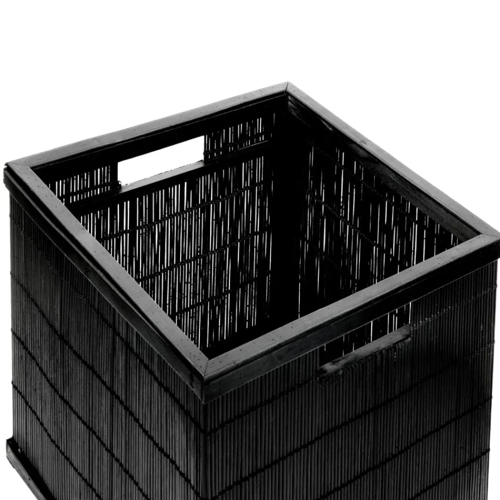 Pomax Concepts Modulaires-SHADOW - panier - bambou / bois - L 31 x W 30 x H 27 cm - noir