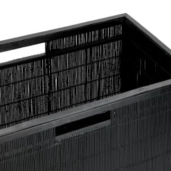 Pomax Concepts Modulaires-SHADOW - panier - bambou / bois - L 56 x W 29,5 x H 27 cm - noir