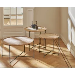 Pomax Concepts Modulaires-SHADOW - plateau S - bambou / bois - DIA 45 x H 2 cm - naturel