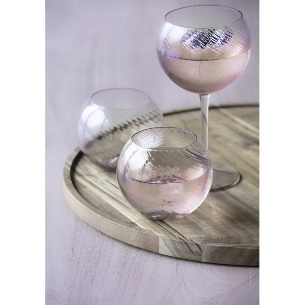 Pomax Verres-SHIRLEY - gobelet à cocktail - verre - DIA 11 x H 20 cm - rose