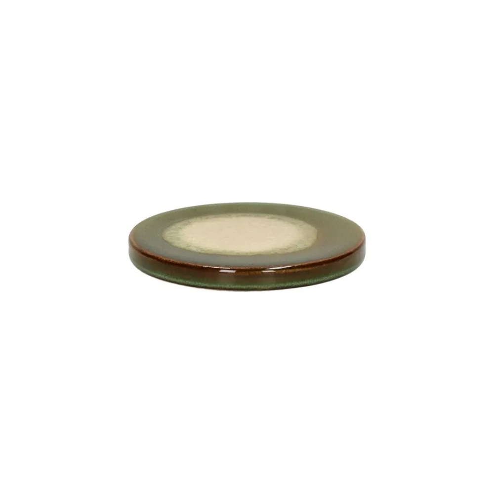 Pomax Accessoires-SHISO - dessous de verre - grès - DIA 11 x H 1,5 cm - vert