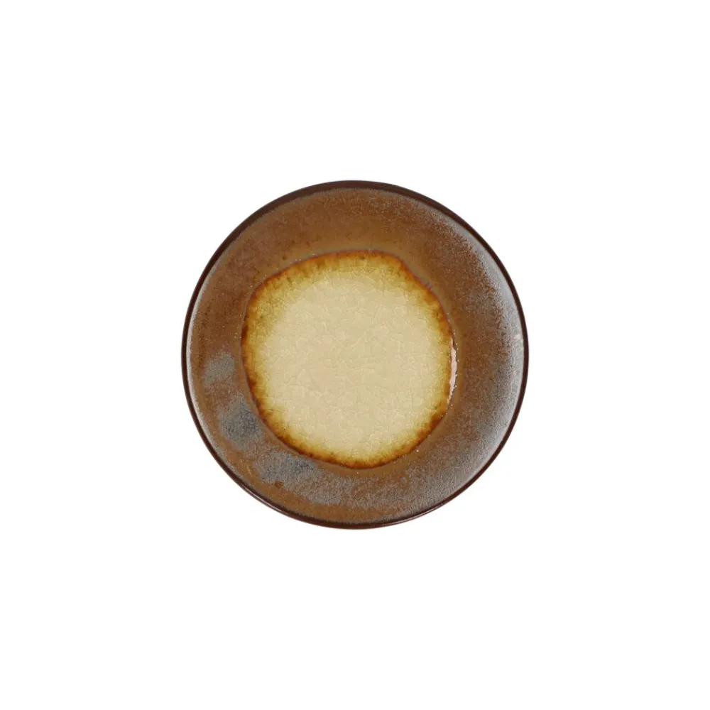 Pomax Accessoires-SHISO - dessous de verre - grès - DIA 11 x H 1,5 cm - ambre