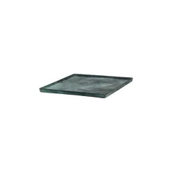 Pomax Bols & Paniers-SINCLAIR - plat - aluminium - L 20 x W 20 x H 1,5 cm - vert