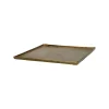 Pomax Bols & Paniers-SINCLAIR - plat - aluminium - L 29,5 x W 29,5 x H 1,5 cm - brass