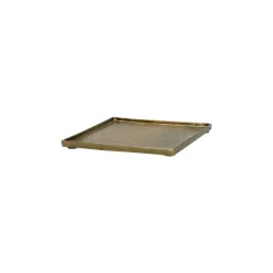 Pomax Bols & Paniers-SINCLAIR - plat - aluminium - L 20 x W 20 x H 1,5 cm - brass