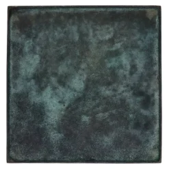 Pomax Bols & Paniers-SINCLAIR - plat - aluminium - L 39 x W 39 x H 1,5 cm - vert