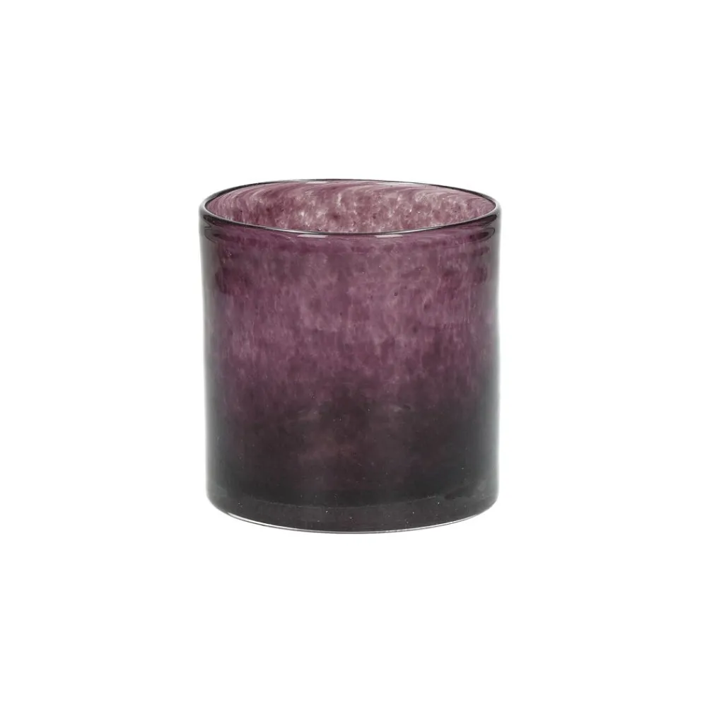 Pomax Photophores / T-lights-SKLO - photophore - verre - DIA 10 x H 10 cm - aubergine