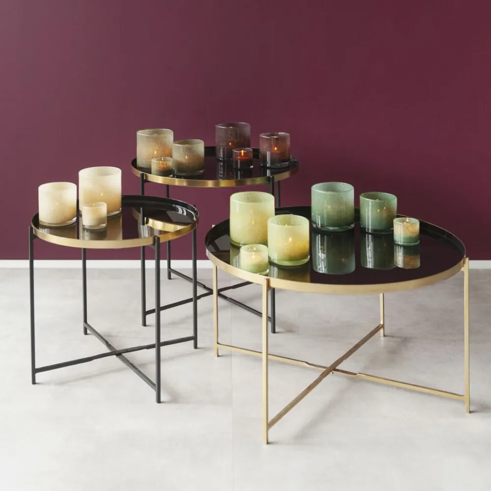 Pomax Photophores / T-lights-SKLO - photophore - verre - DIA 12 x H 12 cm - aubergine