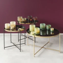 Pomax Photophores / T-lights-SKLO - photophore - verre - DIA 10 x H 10 cm - aubergine