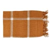Pomax Plaids-SOUK - plaid - coton - L 170 x W 130 cm - ocre