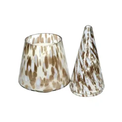 Pomax Senteurs-SPICCOLI - bougie parfumée - verre / cire - DIA 16,5 x H 38 cm - blanc
