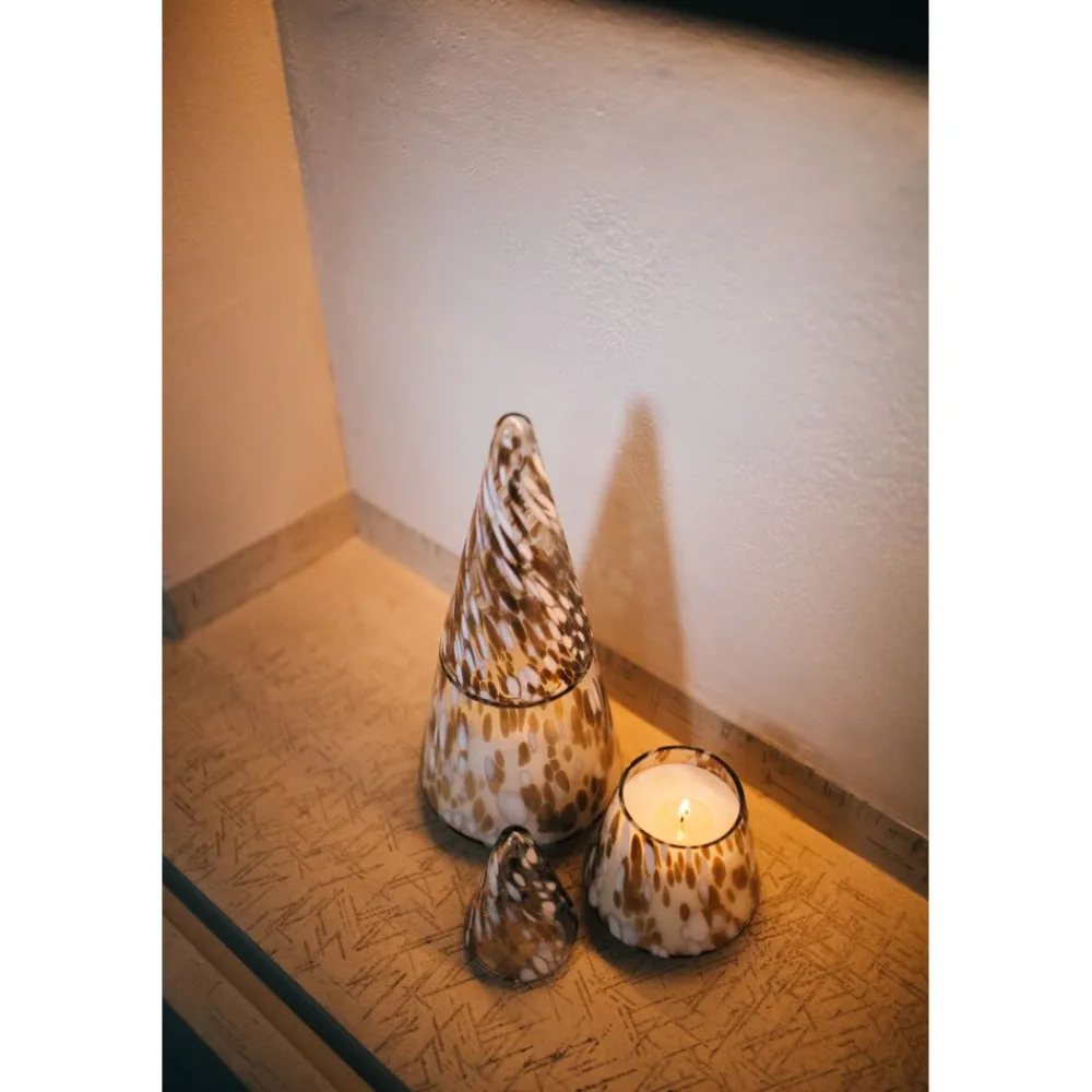 Pomax Senteurs-SPICCOLI - bougie parfumée - verre / cire - DIA 14 x H 26 cm - blanc