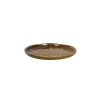 Pomax Vaisselle-SPIRO - assiette apéritif - grès - DIA 12 cm x H 1 cm - brun