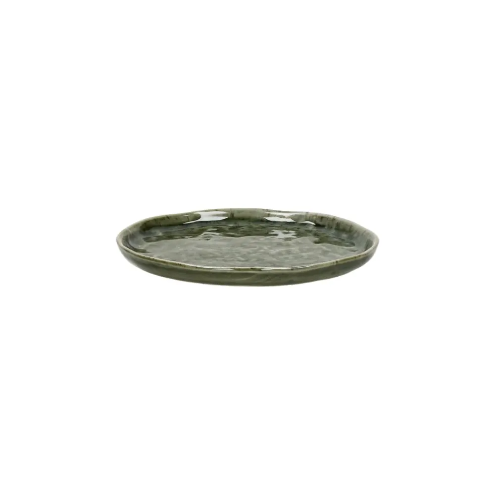 Pomax Vaisselle-SPIRO - assiette apéritif - grès - DIA 12 cm x H 1 cm - vert foncé