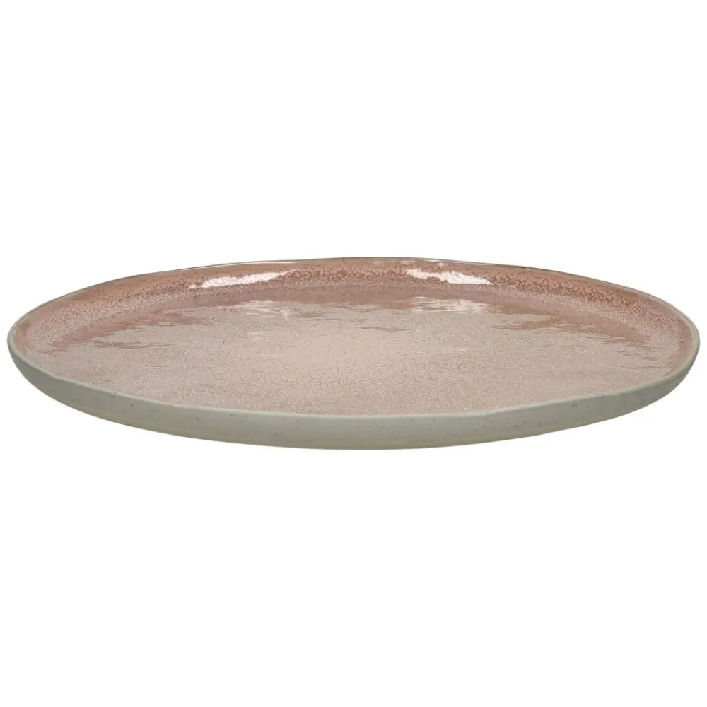 Pomax Vaisselle-SPIRO - assiette plate - grès - DIA 27 cm x H 1,5 cm - poudre rose