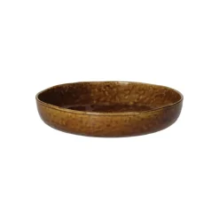 Pomax Vaisselle-SPIRO - blate - grès - DIA 20,5 x H 5 cm - brun
