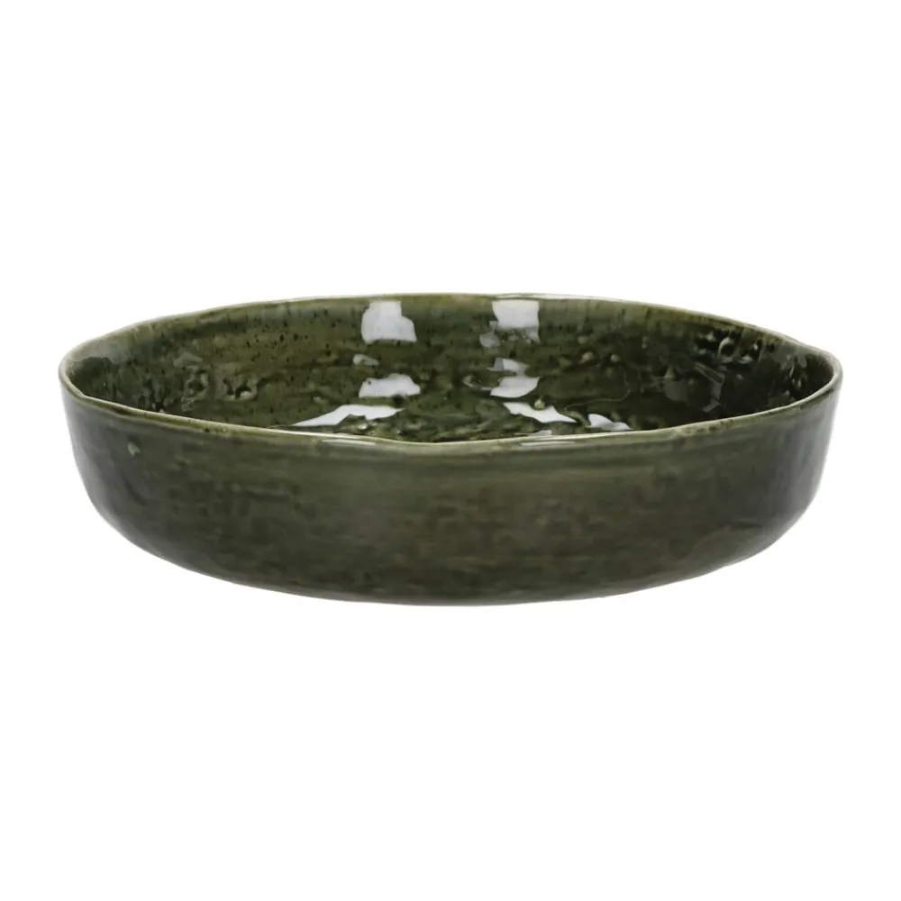 Pomax Vaisselle-SPIRO - blate - grès - DIA 24 x H 5,5 cm - vert foncé