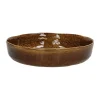 Pomax Vaisselle-SPIRO - blate - grès - DIA 24 x H 5,5 cm - brun