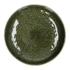 Pomax Vaisselle-SPIRO - blate - grès - DIA 24 x H 5,5 cm - vert foncé