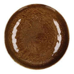 Pomax Vaisselle-SPIRO - blate - grès - DIA 24 x H 5,5 cm - brun
