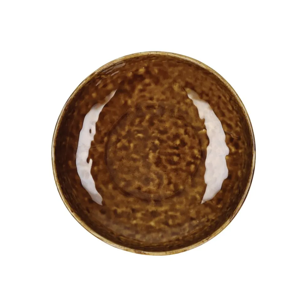 Pomax Vaisselle-SPIRO - blate - grès - DIA 20,5 x H 5 cm - brun