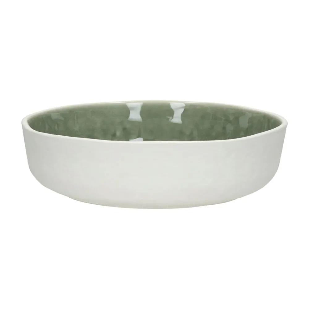 Pomax Vaisselle-SPIRO - blate - porcelaine - DIA 20,5 x H 5 cm - céladon