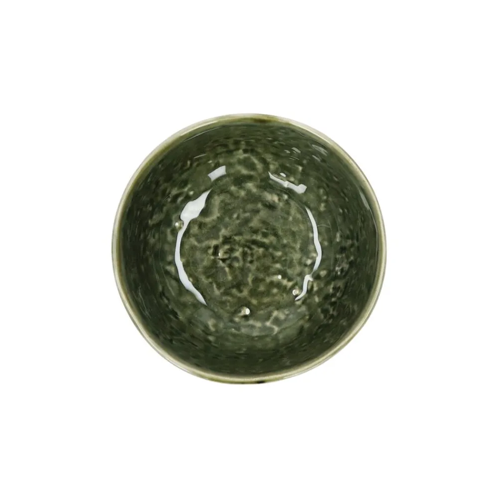 Pomax Vaisselle-SPIRO - bol à céréales - grès - DIA 13 x H 6 cm - vert foncé