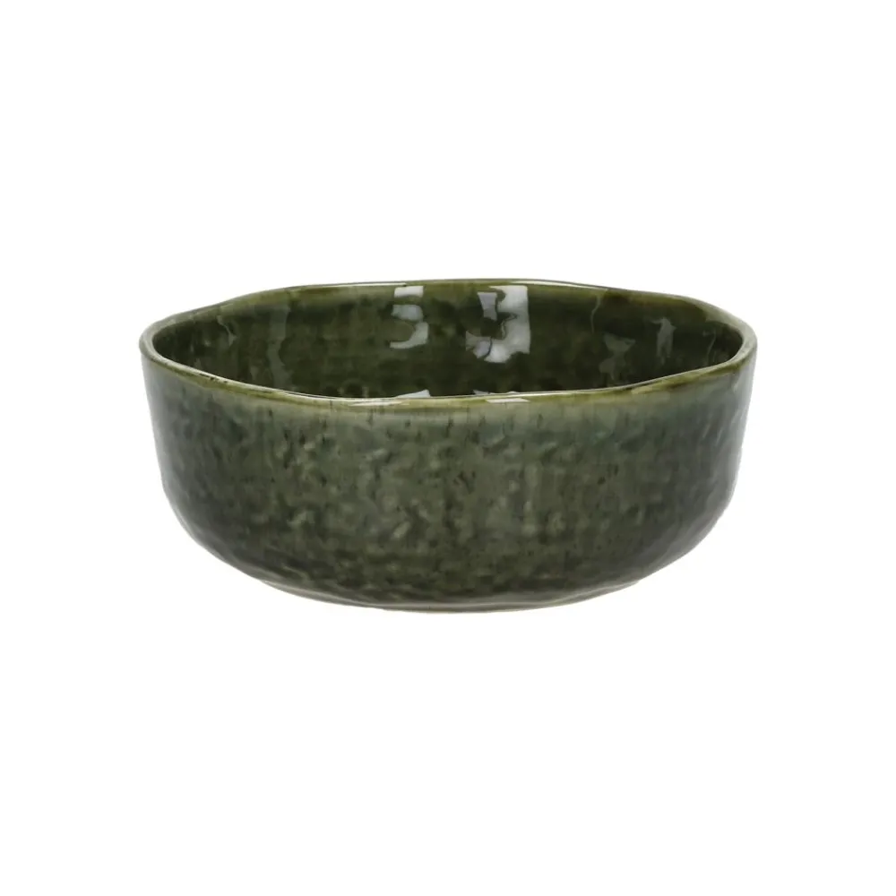 Pomax Vaisselle-SPIRO - bol à soupe - grès - DIA 16 x H 6 cm - vert foncé