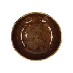 Pomax Vaisselle-SPIRO - bol à soupe - grès - DIA 16 x H 6 cm - brun