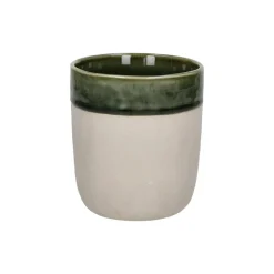 Pomax Vaisselle-SPIRO - gobelet - grès - DIA 8 x H 9 cm - vert foncé