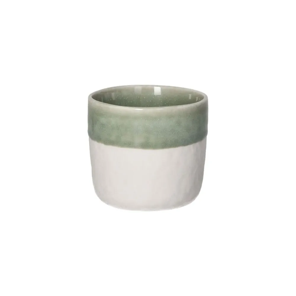 Pomax Vaisselle-SPIRO - gobelet - porcelaine - DIA 7 x H 6,5 cm - céladon
